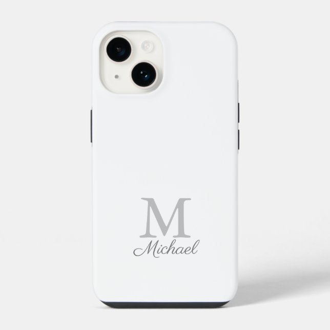 Monogramm leichter Nebel  iPhone Hülle (Rückseite)