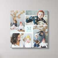 Monogramm-Leinwand der modernen Square-Familie