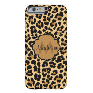 Monogramm Leopar Druck-Muster iPhone Fall Barely There iPhone 6 Hülle