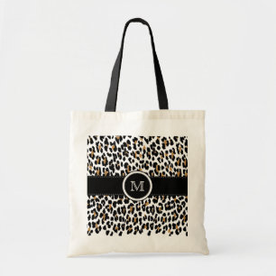 Monogramm Leopardruckbeutel Tragetasche