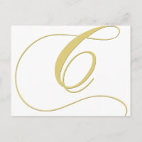 Monogramm Letter C Golden Single