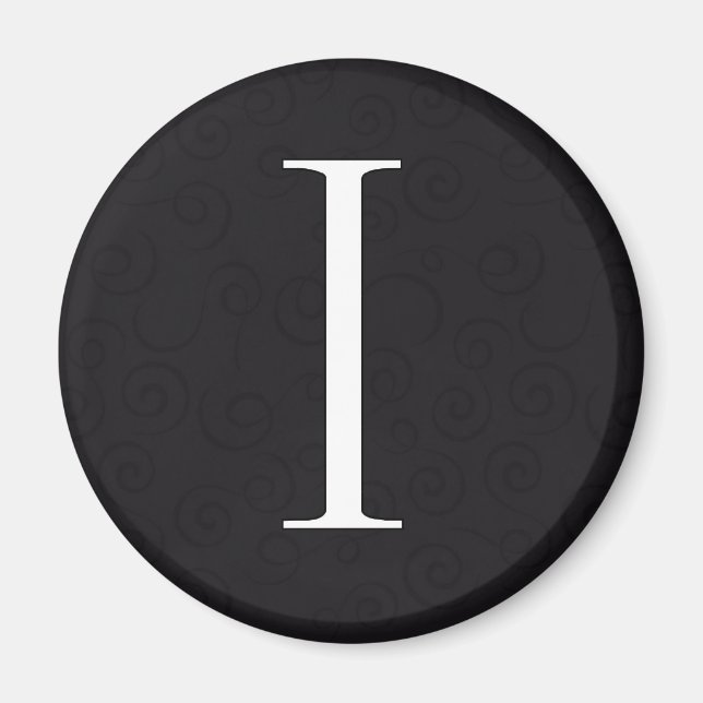 Monogramm Letter I Magnet (Vorne)