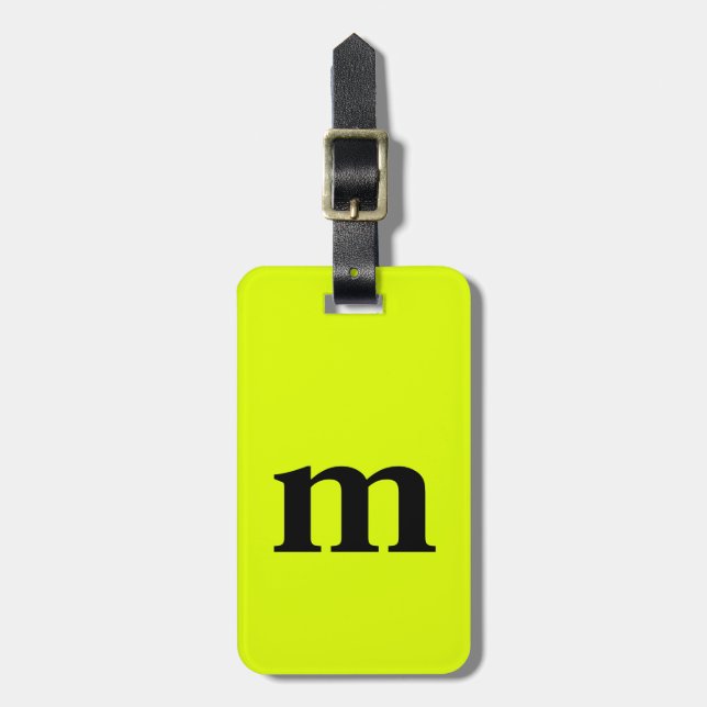 Monogramm Letter Initial Individuelle Name Nebel G Gepäckanhänger (Vorderseite vertikal)