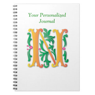 Monogramm Letter Journal Notizblock