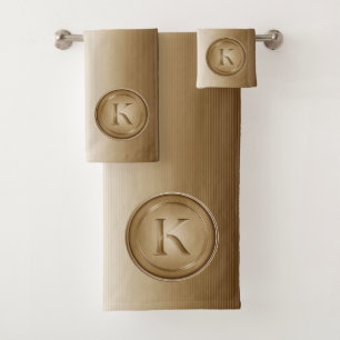Monogramm "Letter K" Badhandtuch Set