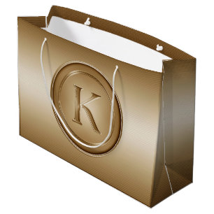 Monogramm "Letter K" Große Geschenktüte