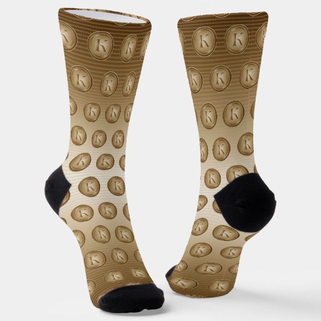 Monogramm "Letter K" Socken (Gewinkelt)