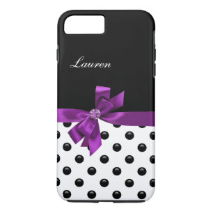 Monogramm-lila Bogen iPhone 5 Kasten Case-Mate iPhone Hülle