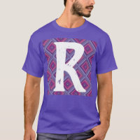 Monogramm Lila Diamantmuster rosa Asym