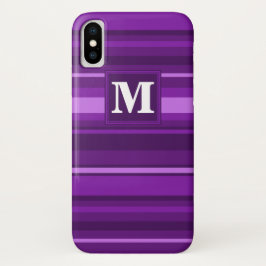 Monogramm lila Streifen Case-Mate iPhone Hülle