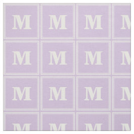 Monogramm lila Streifen Stoff
