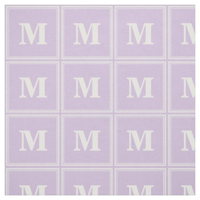 Monogramm lila Streifen Stoff (Muster)