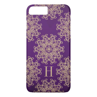 Monogramm Lila und Gold-Exotische Medallion Case-Mate iPhone Hülle