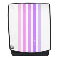 Monogramm lila und rosa vertikale Streifen