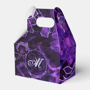 Monogramm Lila Vintager florentabfähiger Geschenkschachtel