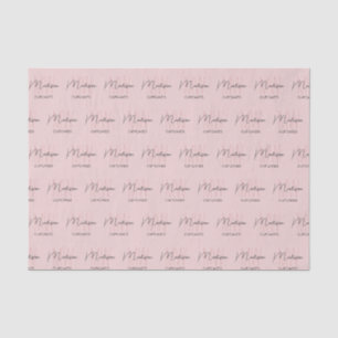 Monogramm-Logo Bäckerei Pink Seidenpapier