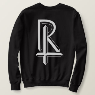 Monogramm Logo-Kombination aus den Buchstaben R un Sweatshirt