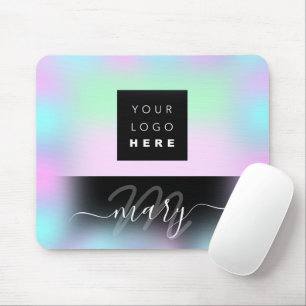 Monogramm Logo-Logo-Farbe Rosa BLAU Mousepad