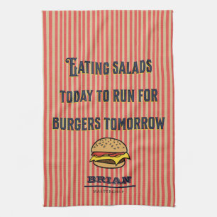 Monogramm lustiges Sprichwort Niedliche Vintage Il Geschirrtuch