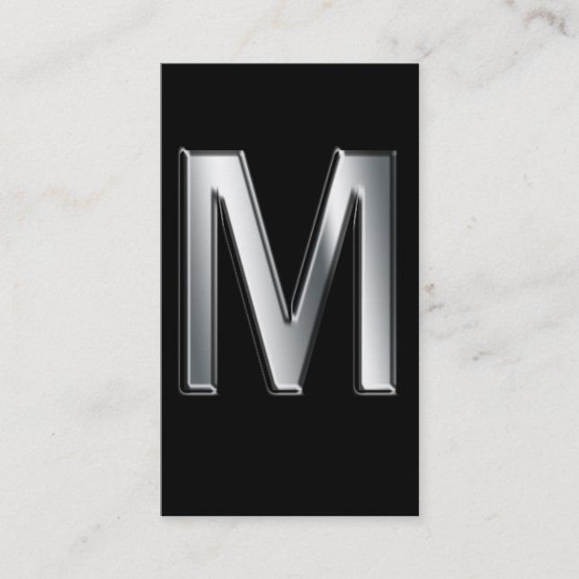 Monogramm m Visitenkarten Visitenkarte (Vorderseite)