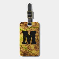 Monogramm-Makrobild Gelb und Braunblättrig