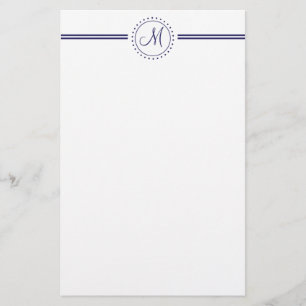 Monogramm (Marine) Briefpapier