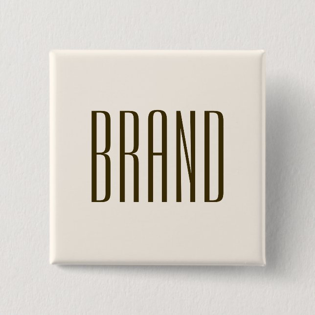 Monogramm, Marke oder Firmenname | Off-white Brown Button (Vorderseite)