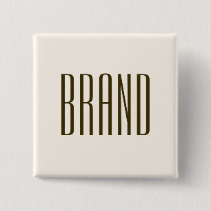 Monogramm, Marke oder Firmenname   Off-white Brown Button