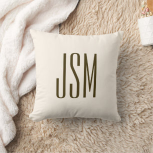 Monogramm, Marke oder Firmenname   Off-white Brown Kissen