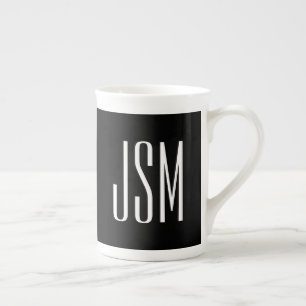 Monogramm, Marke oder Firmenname Schwarz & Weiß Prozellantasse