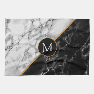 Monogramm Marmor Stone Küchentuch - Ihr Brief