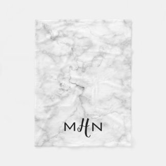Monogramm-MARMORdecke Fleecedecke