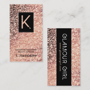 Monogramm-Maskenbildner-Visitenkarte Visitenkarte
