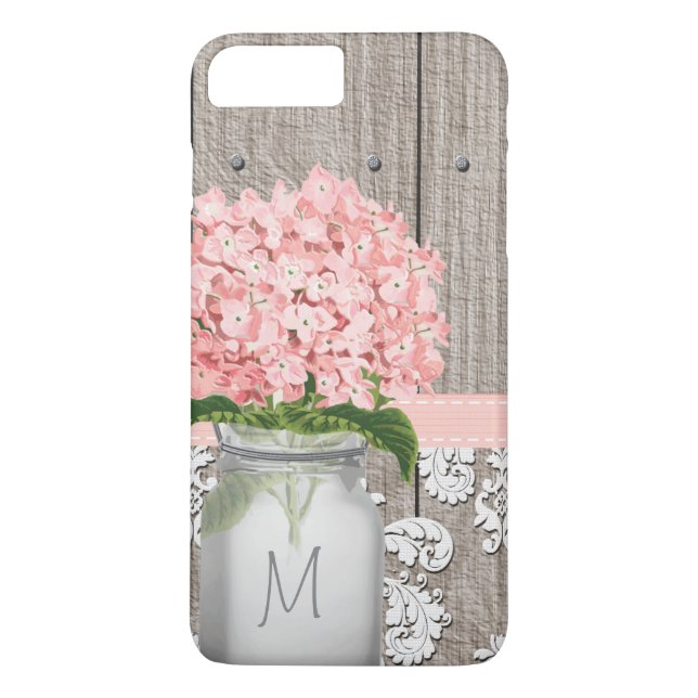 Monogramm Mason Jar Case-Mate iPhone Hülle (Rückseite)