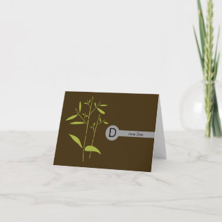 Monogramm-Merkkarte