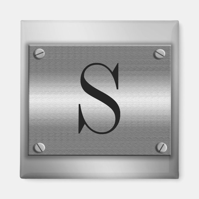Monogramm Metallrahmen mit Schraubenziehrahmen Magnet (Vorne)