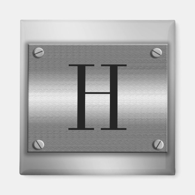 Monogramm Metallrahmen mit Schraubenziehrahmen Magnet (Vorne)