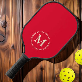 Monogramm Mid Century Solid Cherry Picking Pink Pickleball Schläger