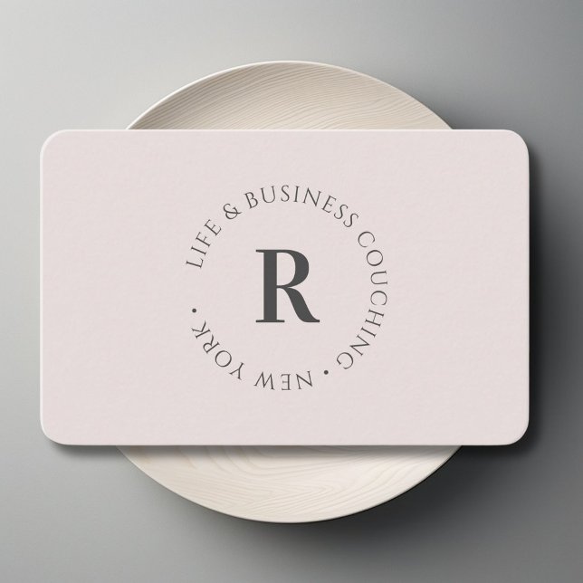 Monogramm, mindestens grau visitenkarte (Monogram, Minimum Gray Business Card)