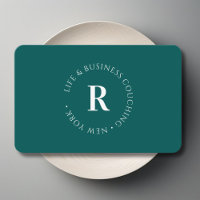 Monogramm, Mindestkarte für umweltfreundliche Unte