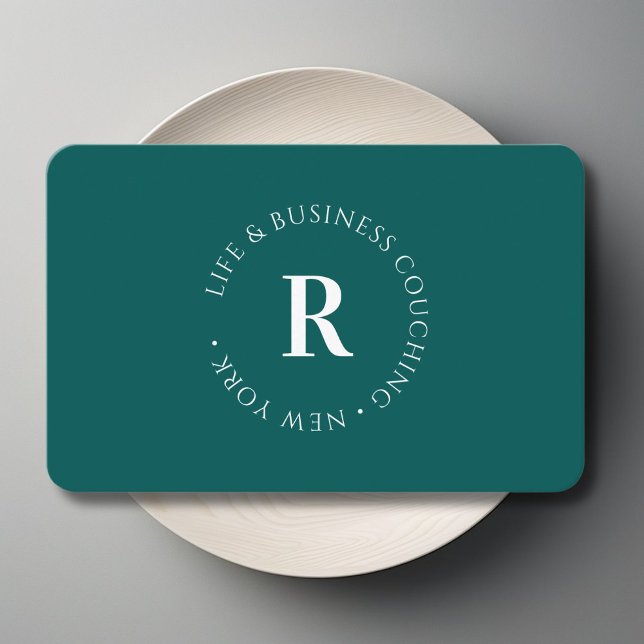 Monogramm, Mindestkarte für umweltfreundliche Unte Visitenkarte (Monogram, Minimum Green Business Business Card)