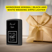 Monogramm-Minimal | Schwarz-Weiß-Hochzeit