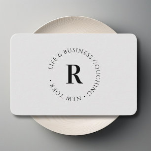 Monogramm, minimale graue Visitenkarte