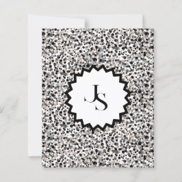 Monogramm-Minimalist grau schwarz beige Textur.