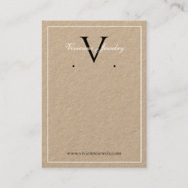 Monogramm-Minimalist-Schmuck-Ohrhänger-Displaykart Visitenkarte
