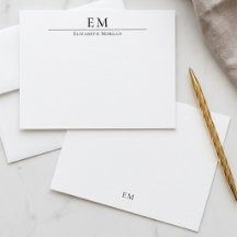 Monogramm Minimalistisch Elegant Einfach Schwarz W