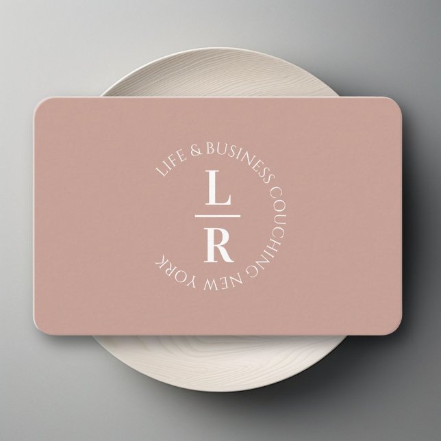 Monogramm, minimalistisch-malvenbraun visitenkarte (Monogram, minimalistic Malve brown Businesses Business Card)