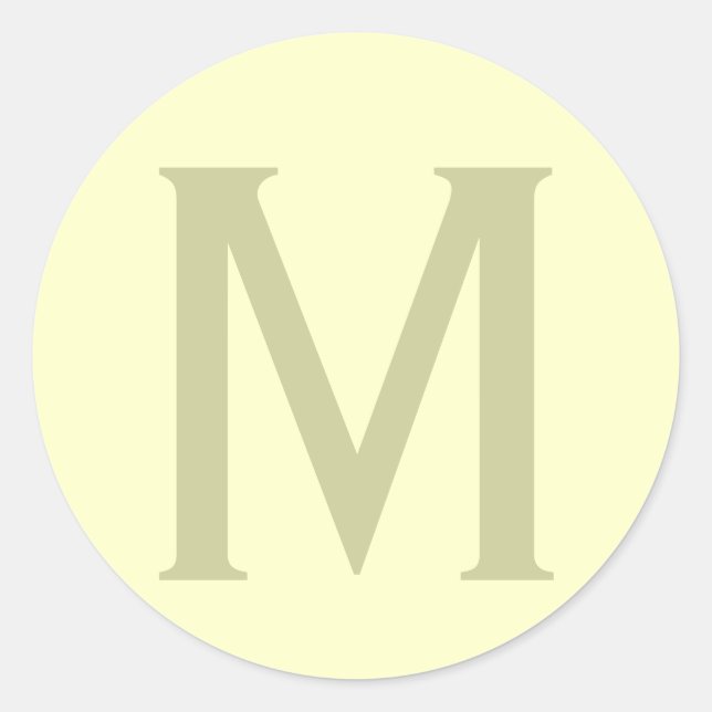 Monogramm Minimalistisch Name Anfänglich modern hi Runder Aufkleber (Vorderseite)