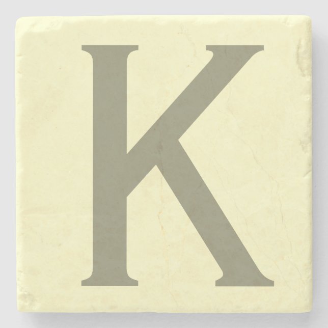 Monogramm Minimalistisch Name Anfänglich modern hi Steinuntersetzer (Vorderseite)