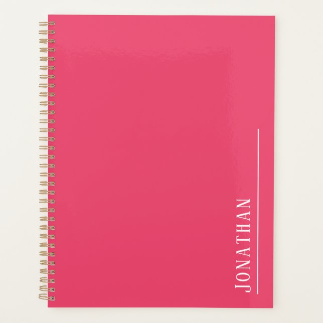 Monogramm minimalistisch rosa planer (Vorderseite)